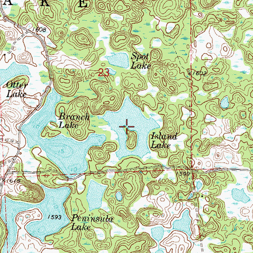 Topographic Map of Island Lake, MN