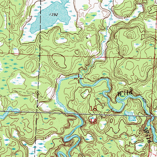 Topographic Map of Island Lake Creek, MN