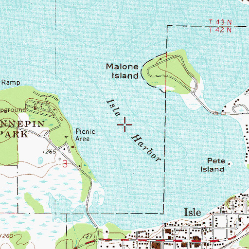 Topographic Map of Isle Harbor, MN