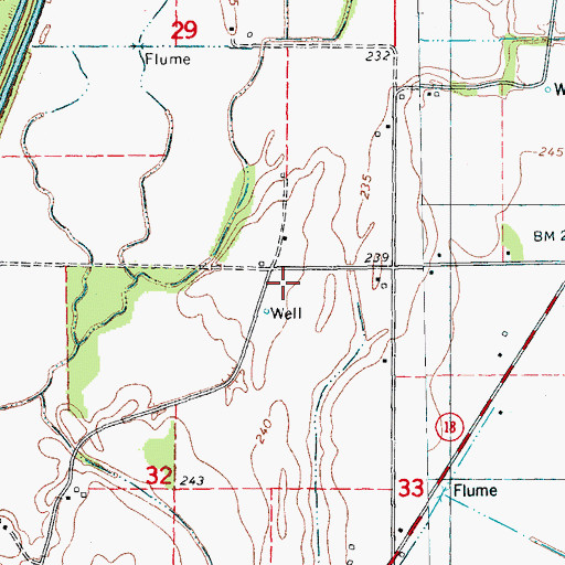 Topographic Map of Credit (historical), AR