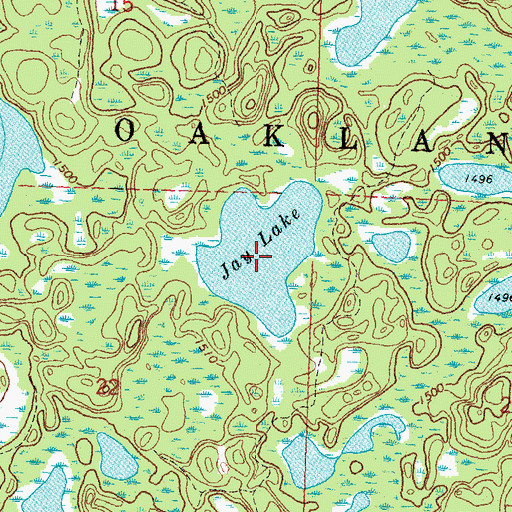 Topographic Map of Jay Lake, MN