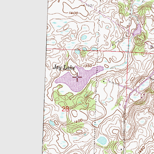 Topographic Map of Jay Lake, MN