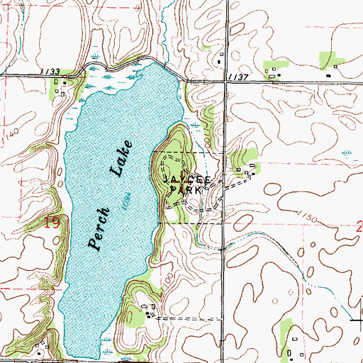 Topographic Map of Jaycee Park, MN