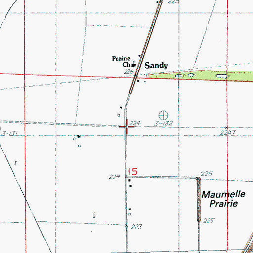 Topographic Map of Forest Chapel (historical), AR