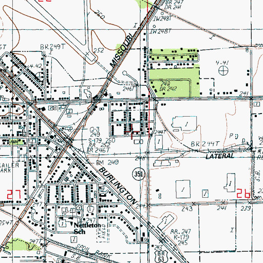 Topographic Map of Friendship Missionary Baptist Church, AR