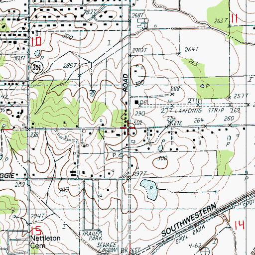 Topographic Map of Glendale, AR
