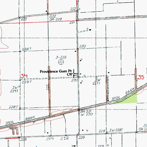 Topographic Map of Gum Point School (historical), AR