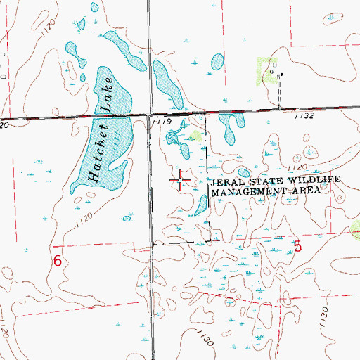 Topographic Map of Jeral State Wildlife Management Area, MN