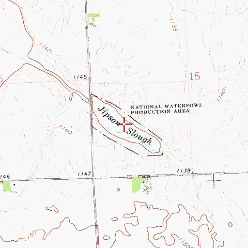 Topographic Map of Jipson Slough, MN