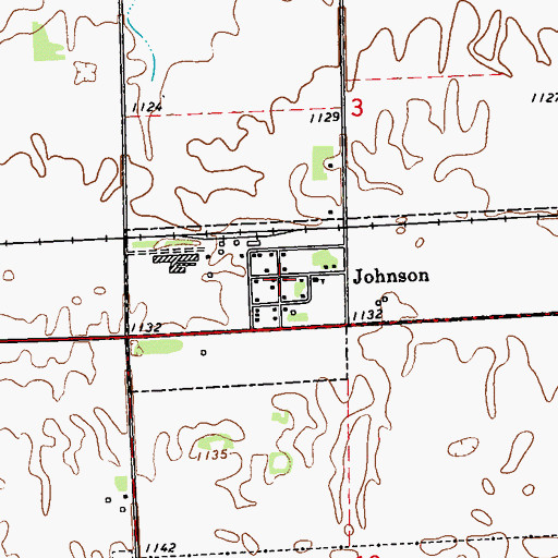 Topographic Map of Johnson, MN