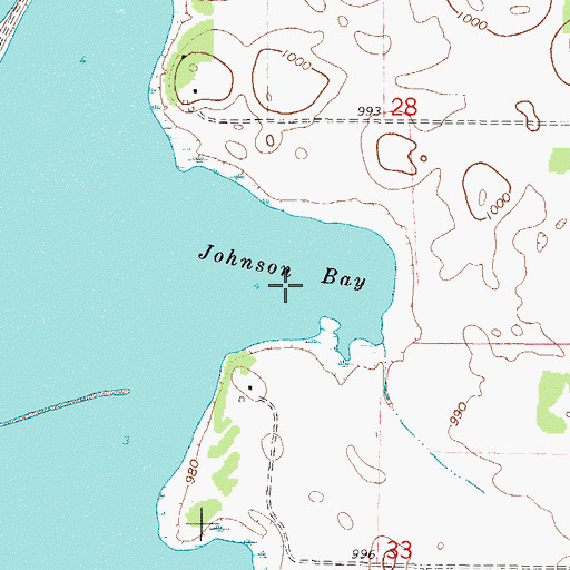Topographic Map of Johnson Bay, MN