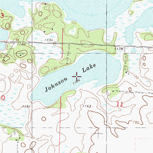 Topographic Map of Johnson Lake, MN