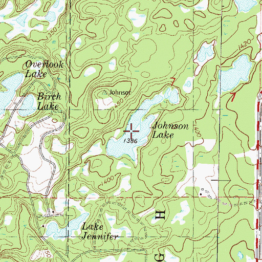 Topographic Map of Johnson Lake, MN
