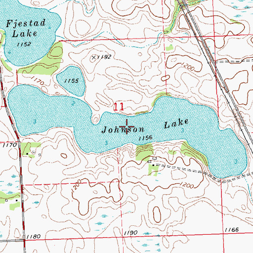 Topographic Map of Johnson Lake, MN