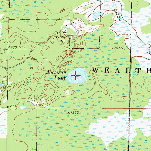 Topographic Map of Johnson Lake, MN