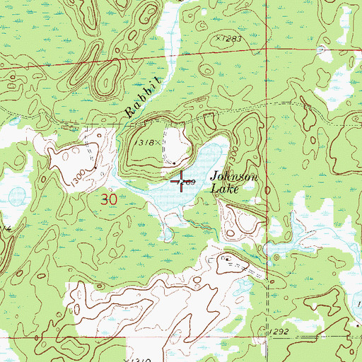 Topographic Map of Johnson Lake, MN