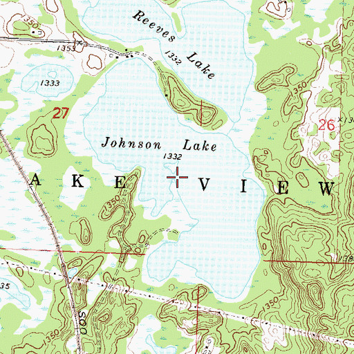 Topographic Map of Johnson Lake, MN
