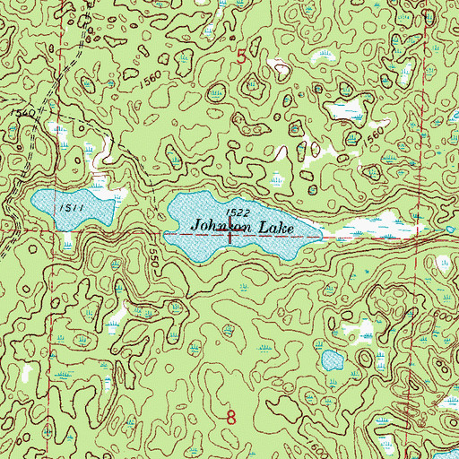 Topographic Map of Johnson Lake, MN