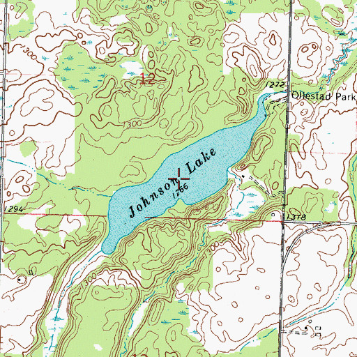 Topographic Map of Johnson Lake, MN
