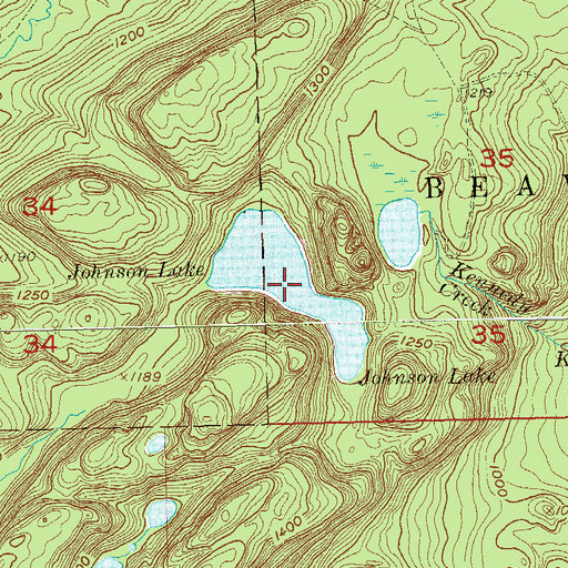 Topographic Map of Johnson Lake, MN