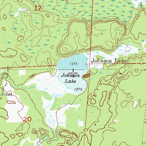 Topographic Map of Johnson Lake, MN