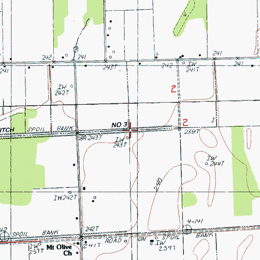 Topographic Map of Ditch Number 3, AR