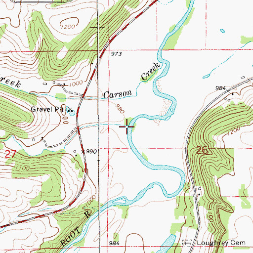 Topographic Map of Jordan Creek, MN