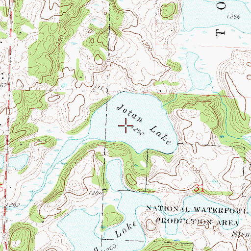 Topographic Map of Jotan Lake, MN