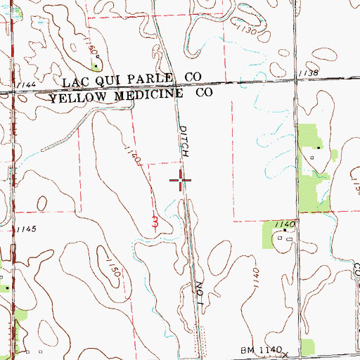 Topographic Map of Judicial Ditch Number One, MN