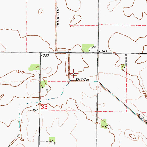 Topographic Map of Judicial Ditch Number Ten, MN