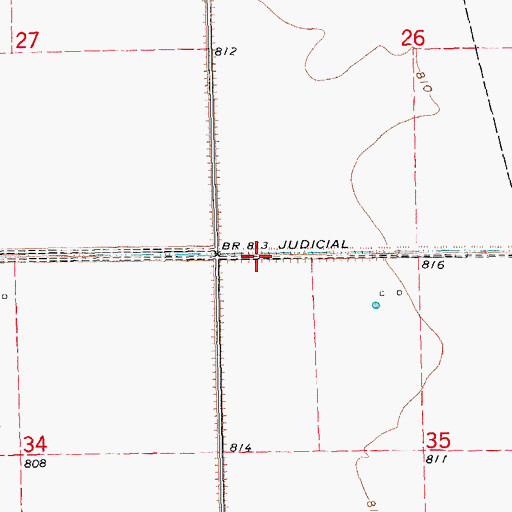 Topographic Map of Judicial Ditch Number Ten, MN