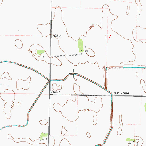 Topographic Map of Judicial Ditch Number Eleven, MN