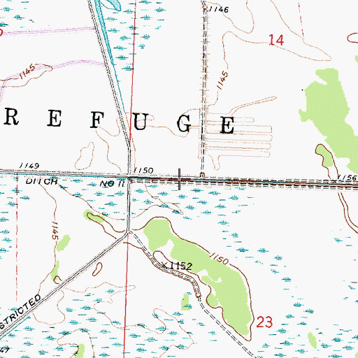 Topographic Map of Judicial Ditch Number Eleven, MN