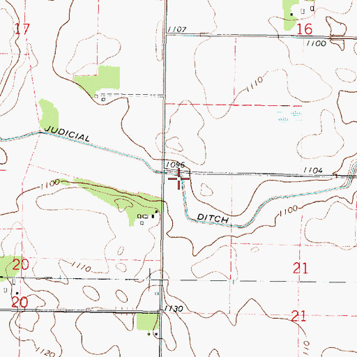 Topographic Map of Judicial Ditch Number Twelve, MN