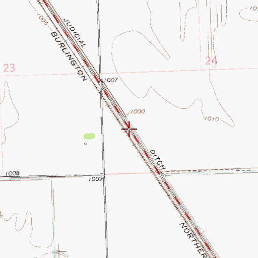Topographic Map of Judicial Ditch Number Twelve, MN