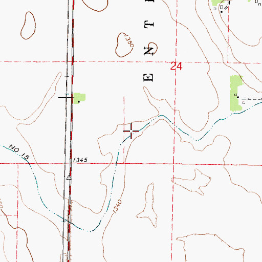 Topographic Map of Judicial Ditch Number Fifteen, MN