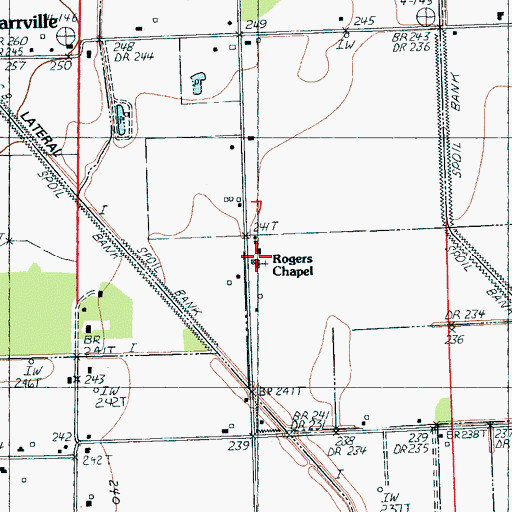 Topographic Map of Rogers School (historical), AR