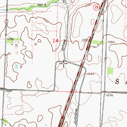 Topographic Map of Judicial Ditch Number Seventeen, MN