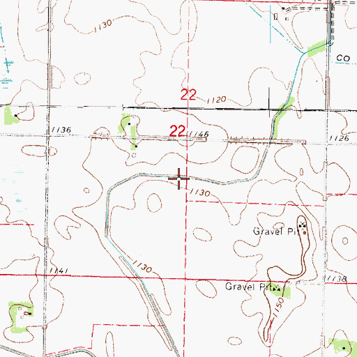 Topographic Map of Judicial Ditch Number Two, MN