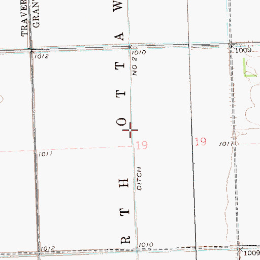 Topographic Map of Judicial Ditch Number Two, MN