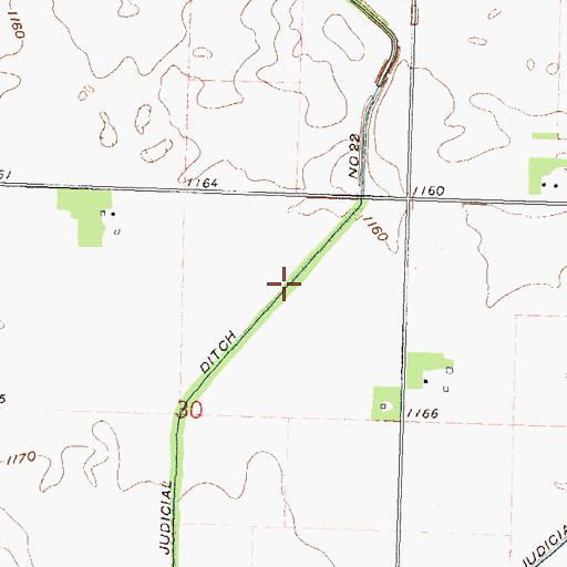 Topographic Map of Judicial Ditch Number Twentytwo, MN