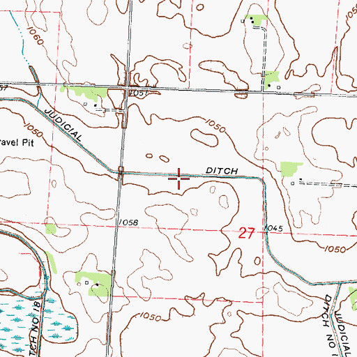 Topographic Map of Judicial Ditch Number Twentyfour, MN