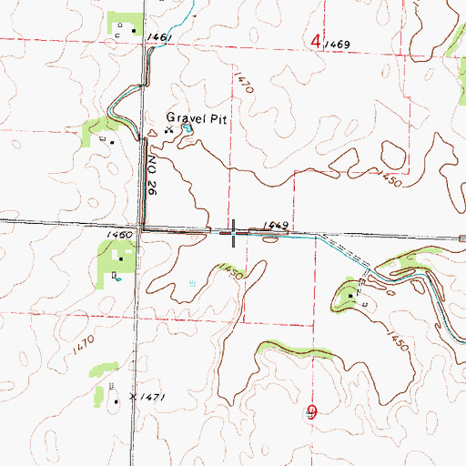 Topographic Map of Judicial Ditch Number Twentysix, MN