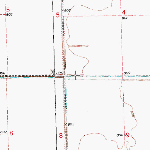 Topographic Map of Judicial Ditch Number Twentyseven, MN