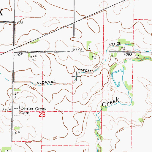 Topographic Map of Judicial Ditch Number Twentyeight, MN