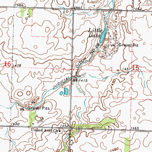 Topographic Map of Judicial Ditch Number Twentyeight, MN