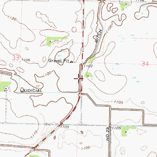 Topographic Map of Judicial Ditch Number Twentynine, MN