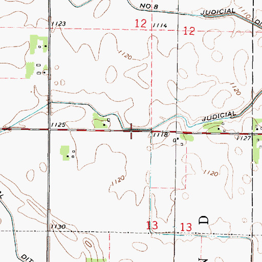 Topographic Map of Judicial Ditch Number Three, MN