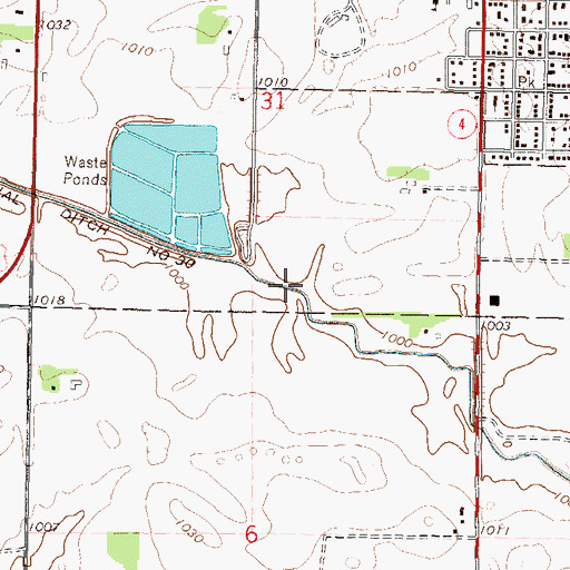 Topographic Map of Judicial Ditch Number Thirty, MN