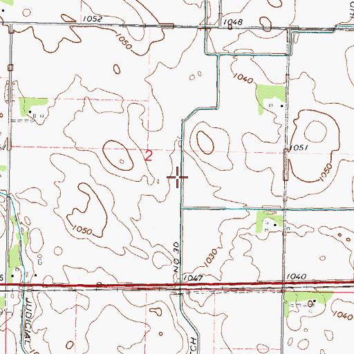 Topographic Map of Judicial Ditch Number Thirty, MN